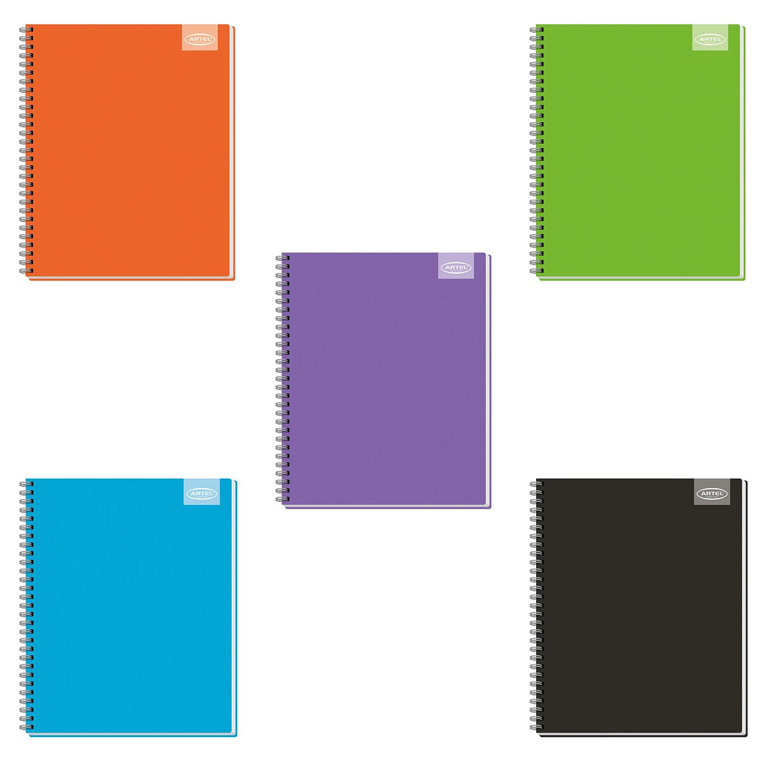Pack 5 Cuadernos Universitario Colores 100 Hojas 7mm. Artel 1