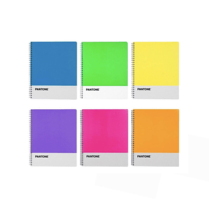 Pack 6 Cuadernos Universitario Colores Fluor 100 Hojas 7mm