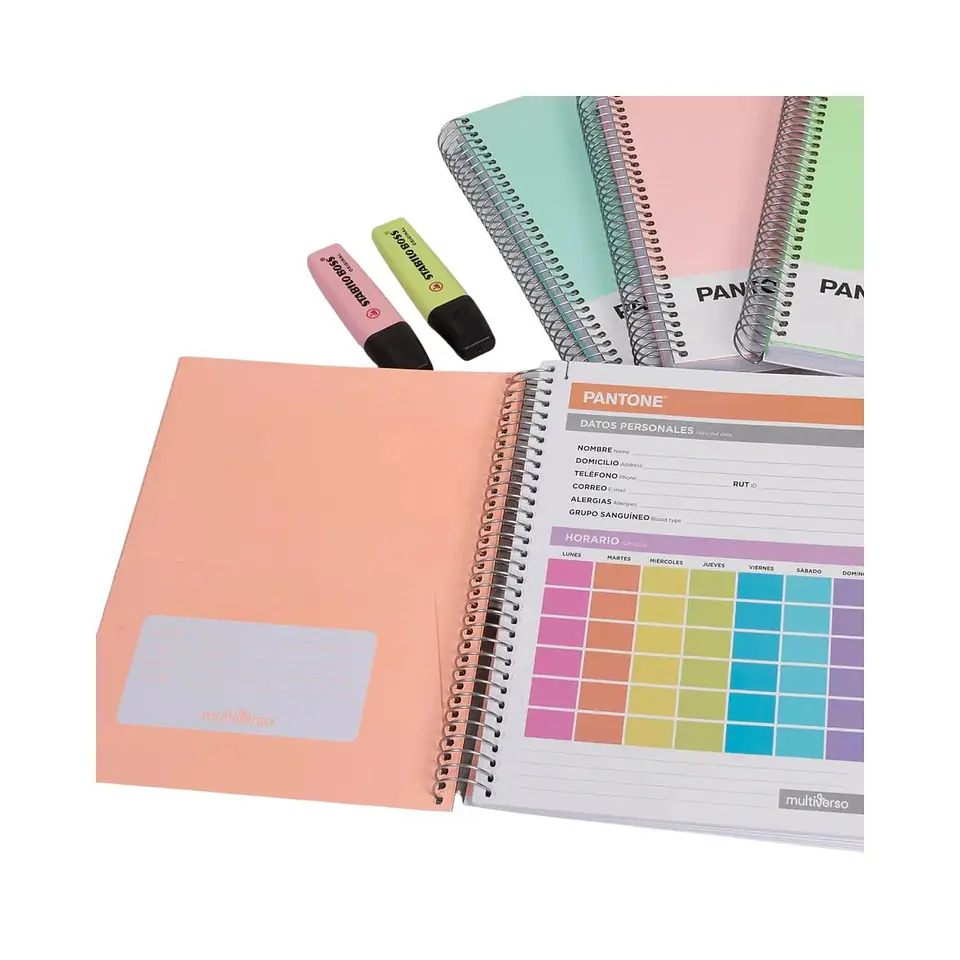 Cuaderno Medio Oficio (17x21,2cm) 150 Hojas. Pantone 13