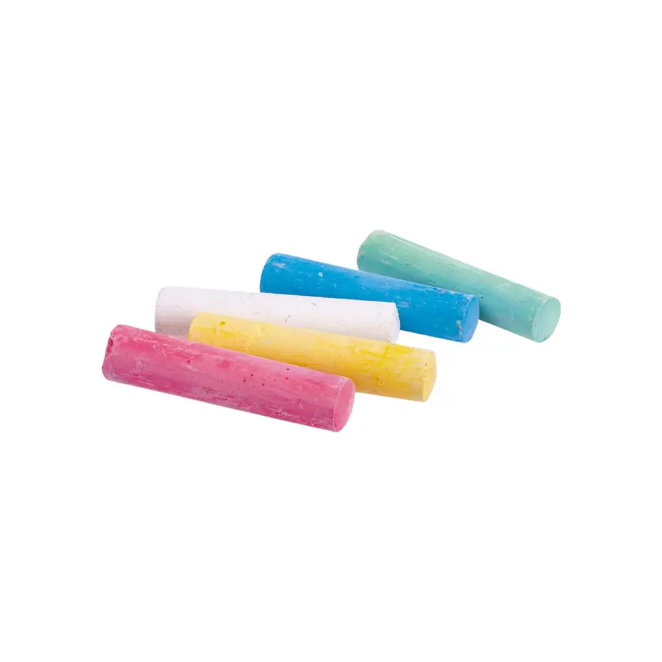 Balde Tizas Jumbo 5 Colores, 20 Unid. Adix. Tizas Grandes 2