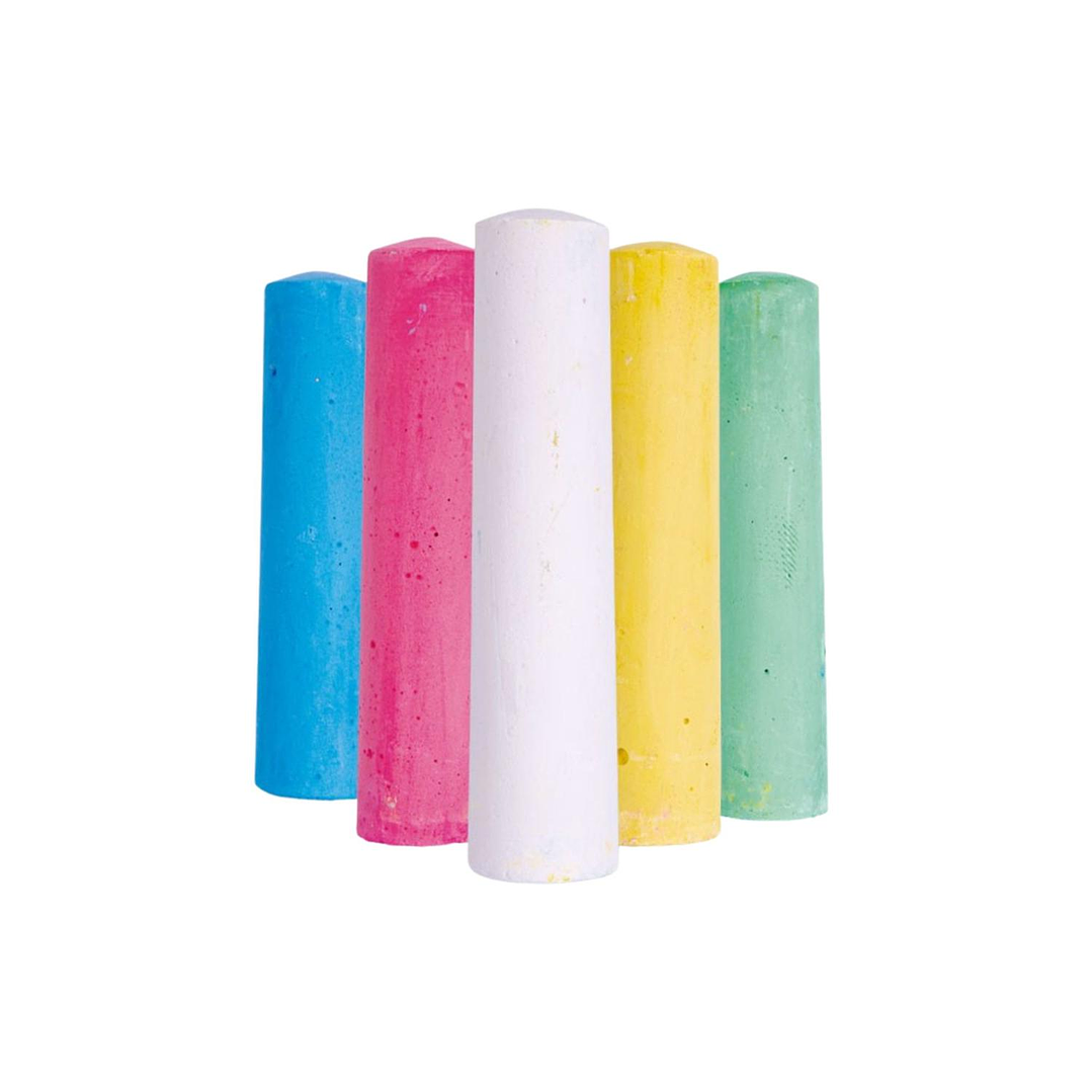 Balde Tizas Jumbo 5 Colores, 20 Unid. Adix. Tizas Grandes 3