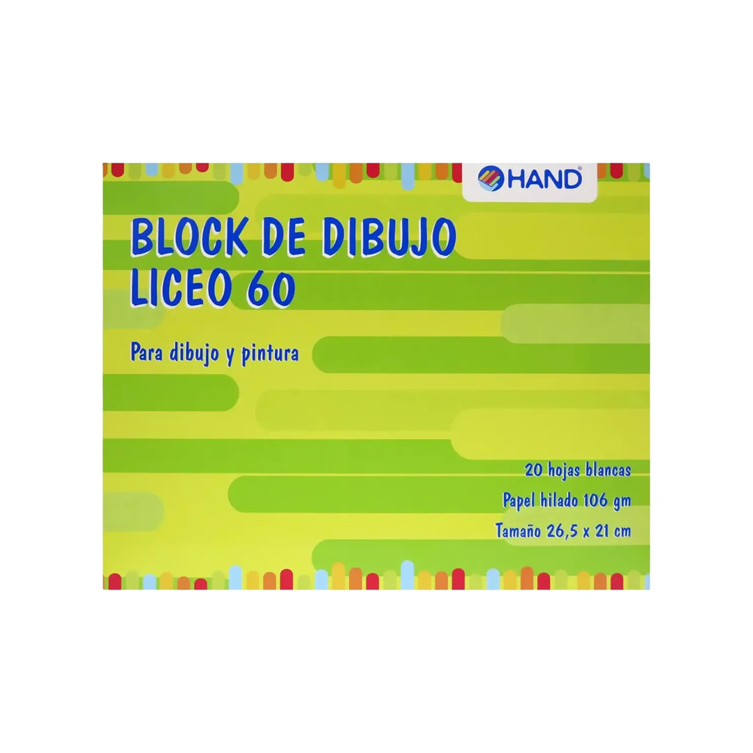 Block De Dibujo Liceo 60, 20 Hojas. Hand 1