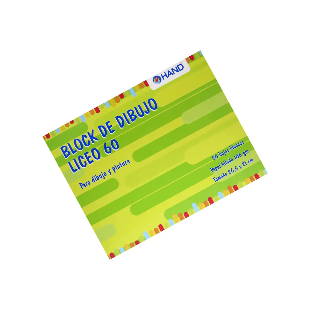 Block De Dibujo Liceo 60, 20 Hojas. Hand 2