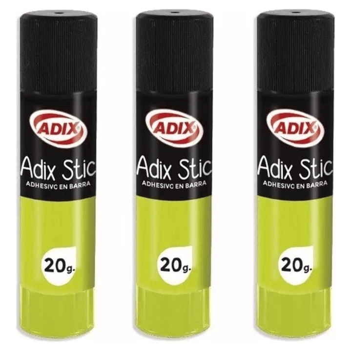 Pegamento, Adhesivo En Barra 20 Gr. 3 Unidades, Adix 4