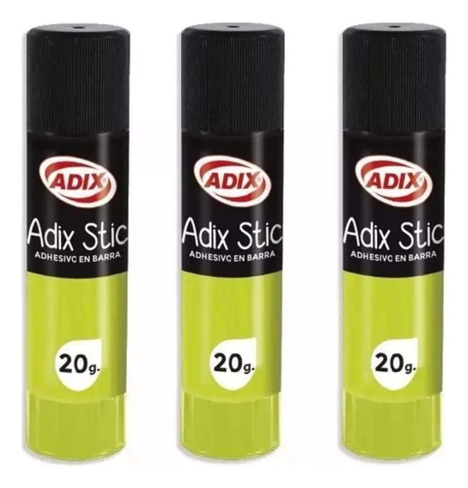 Pegamento, Adhesivo En Barra 20 Gr. 3 Unidades, Adix 4