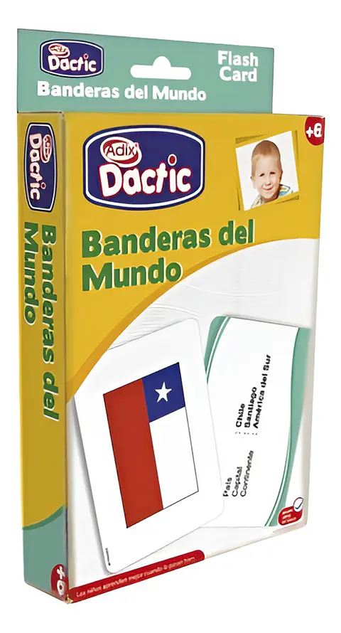 Láminas Didácticas, Flash Card Banderas Del Mundo. Dactic