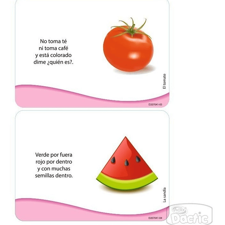 Láminas Didácticas, Flash Card Adivinanzas. Dactic 3