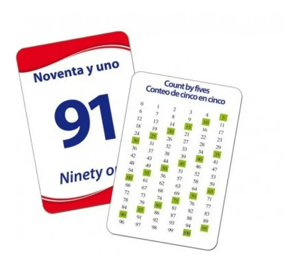 Láminas Didácticas, Flash Card Números Del 0 Al 100. Dactic 2