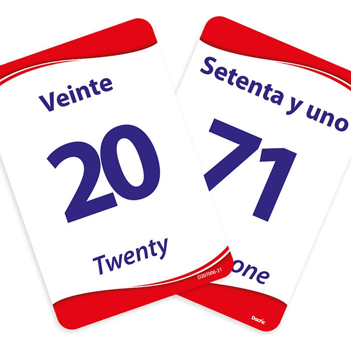 Láminas Didácticas, Flash Card Números Del 0 Al 100. Dactic 3