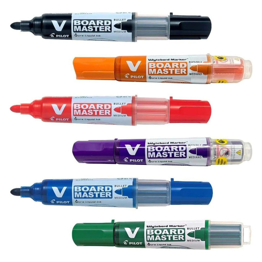 Plumones De Pizarra Recargables V Board Master Pilot 6 Unid. 3