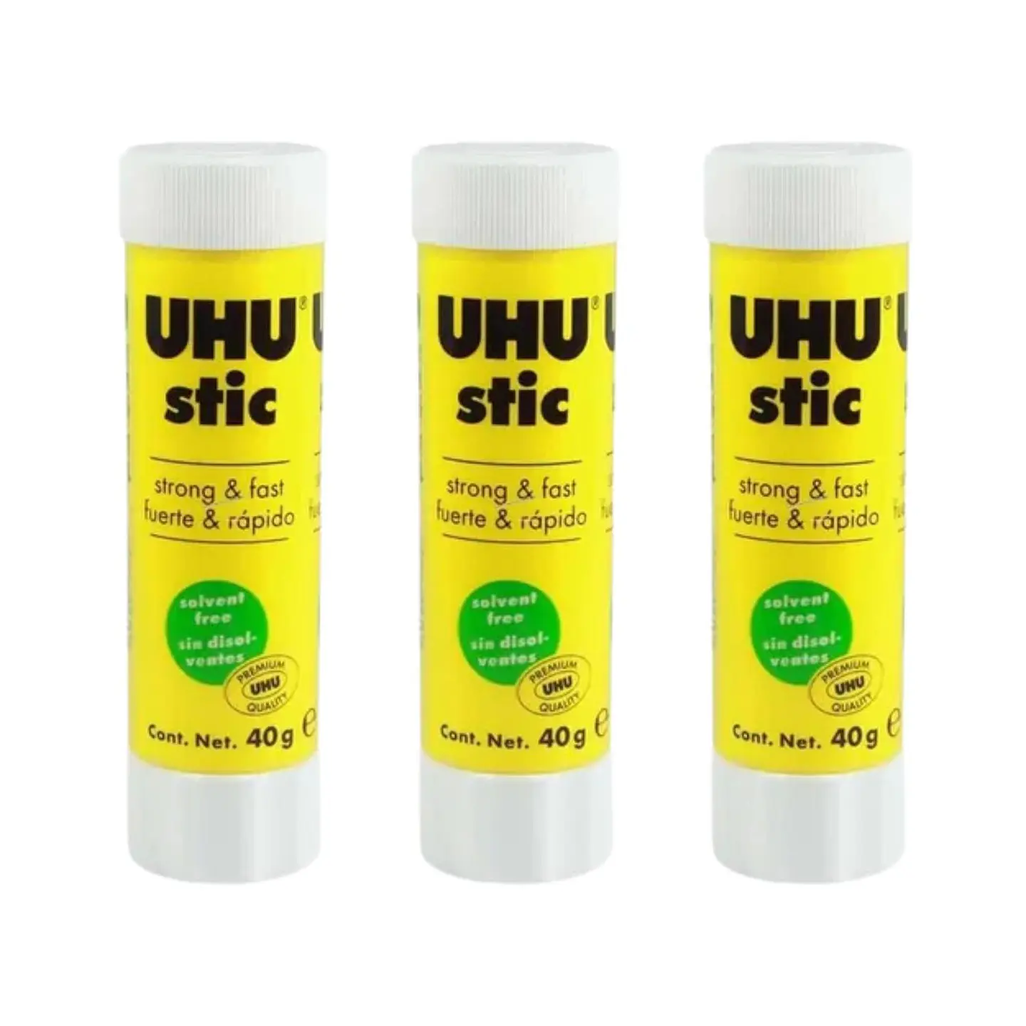 Uhu Stic Pegamento, Adhesivo En Barra 40grs. 3 Unid 1