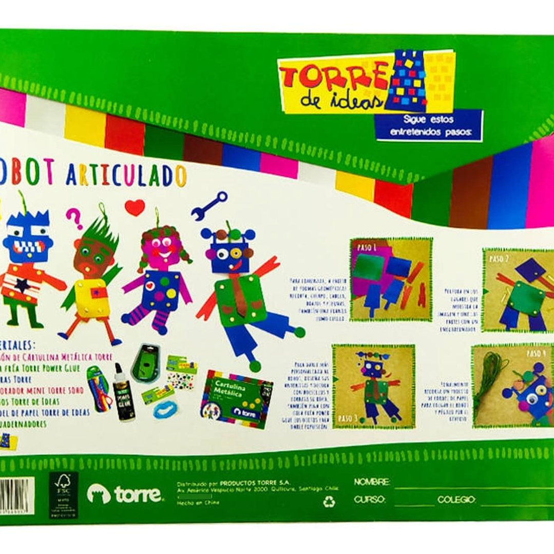 Bolson Cartulina Metalica 7 Colores 10 Pliegos. Torre Imagia 2