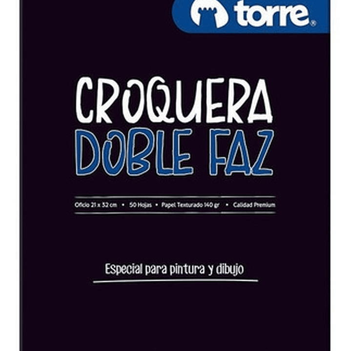 Croquera Doble Faz Oficio 21x32 Cm 50 Hojas. Torre 1