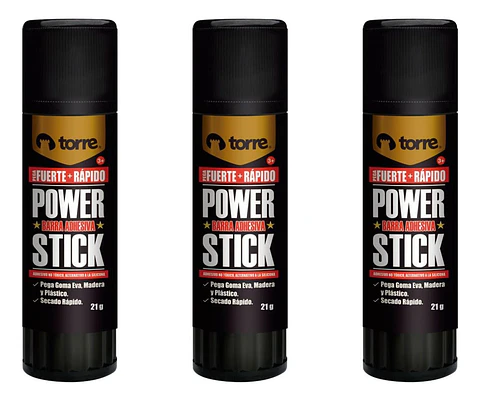 Pegamento, Adhesivo En Barra Power Stick 21grs 3 Unid. Torre