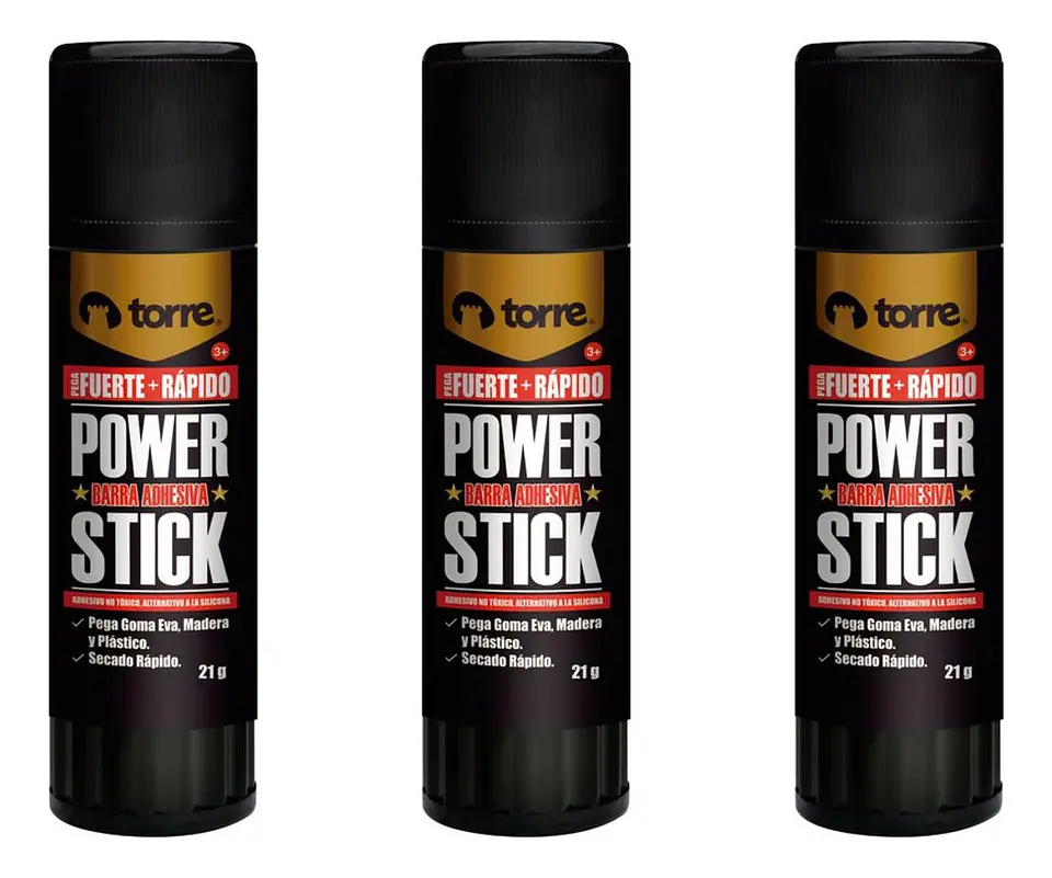 Pegamento, Adhesivo En Barra Power Stick 21grs 3 Unid. Torre 1