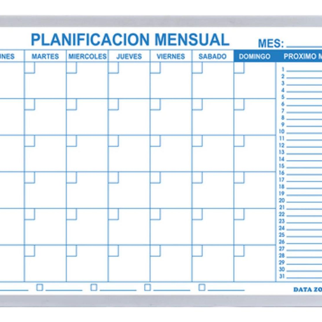 Pizarra Magnética Calendario Planificador Mensual 60x45 1