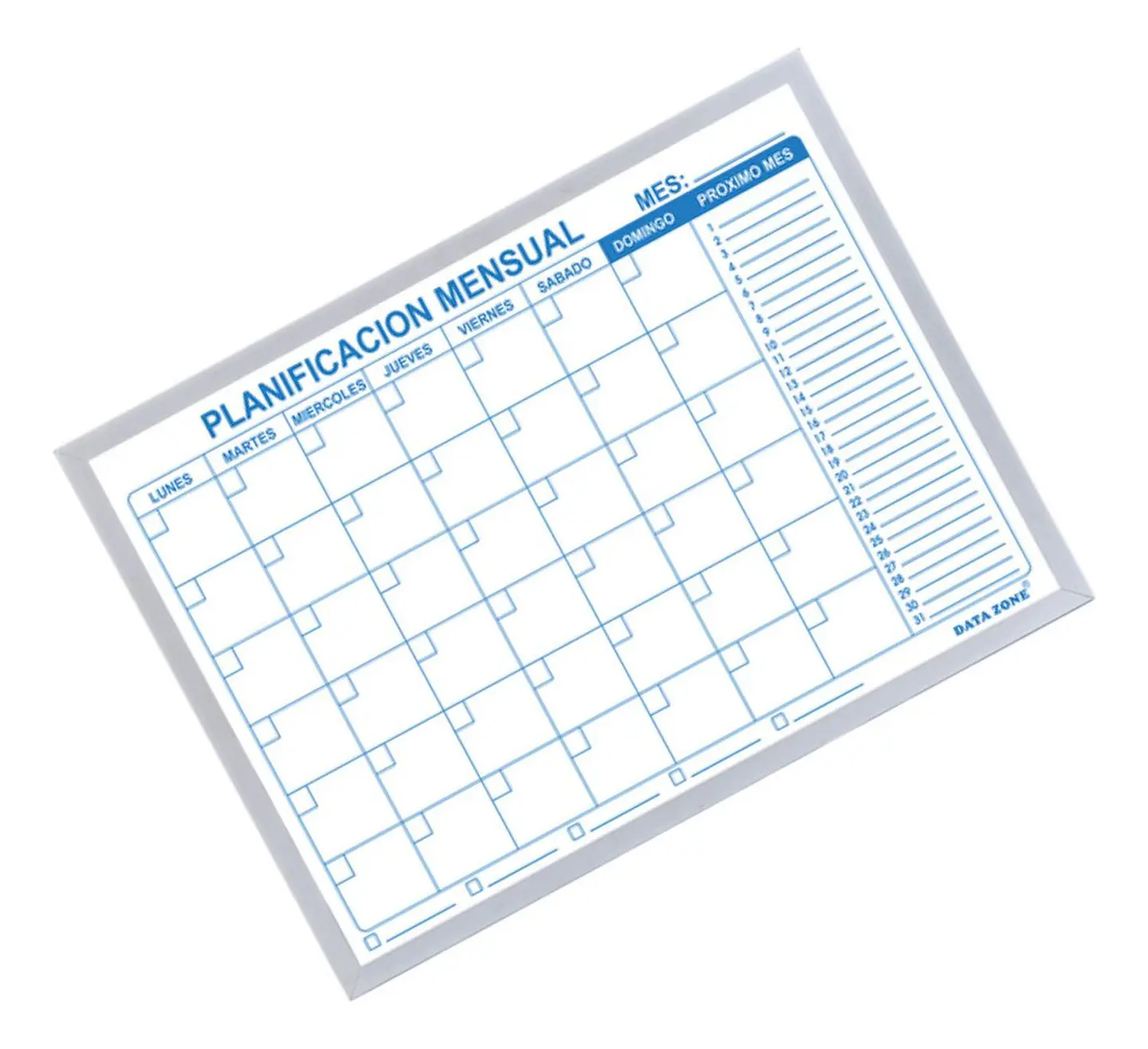 Pizarra Magnética Calendario Planificador Mensual 60x45 2