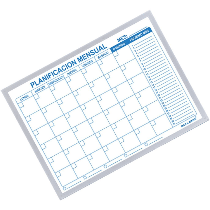 Pizarra Magnética Calendario Planificador Mensual 60x45 2
