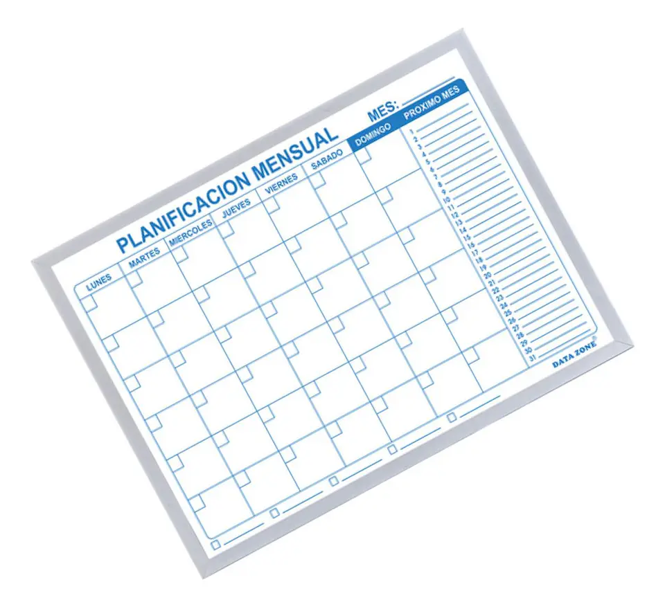 Pizarra Magnética Calendario Planificador Mensual 60x45 2
