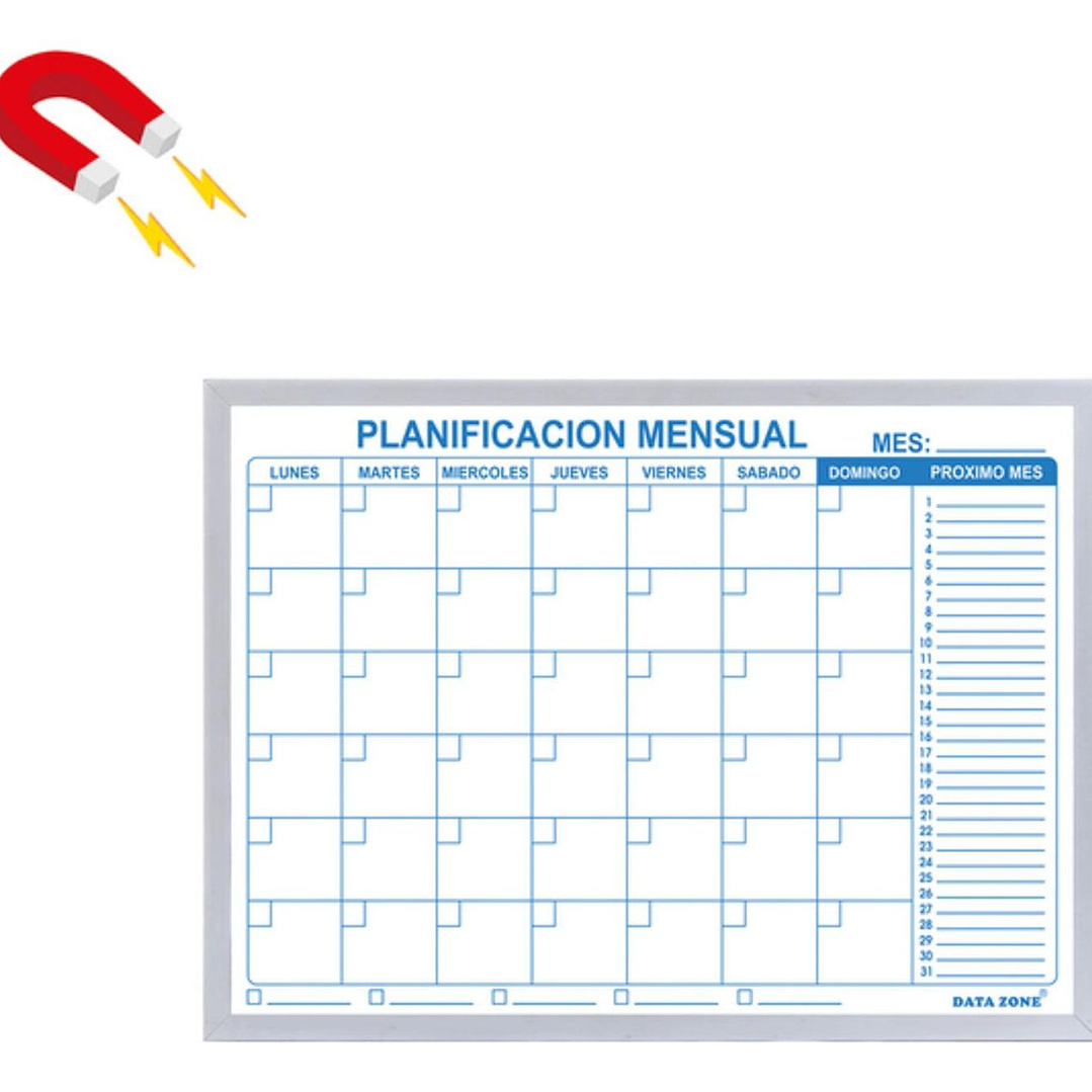 Pizarra Magnética Calendario Planificador Mensual 60x45 3