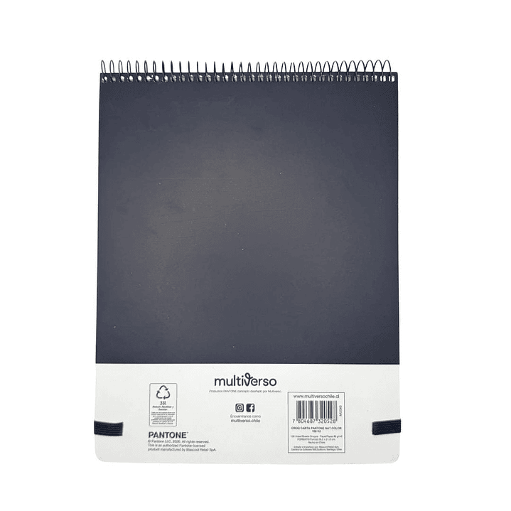 Croquera Pantone Carta Cierre Con Elástico 100 Hojas 80g/m2 9