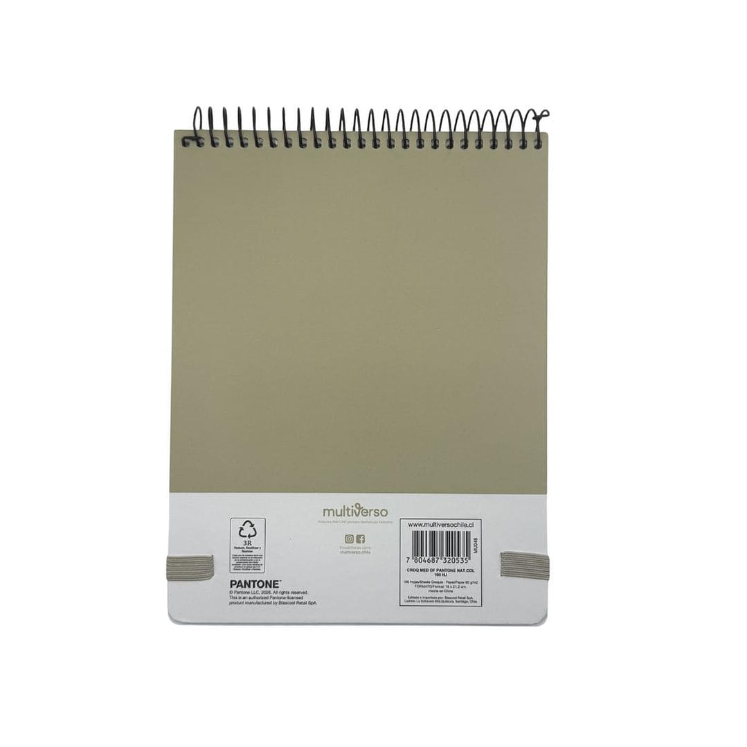 Croquera Pantone Medio Oficio Con Elástico 100 Hojas 80g/m2 8