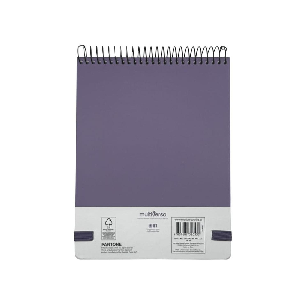 Croquera Pantone Medio Oficio Con Elástico 100 Hojas 80g/m2 10