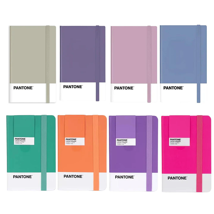 Libreta Pequeña 14x9cm Con Elastico. Pantone 28