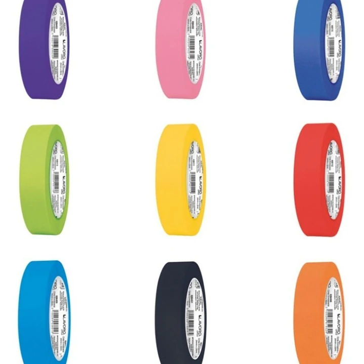 Cinta Enmascarar Masking Tape Color 24mmx20m 9 Colores 1