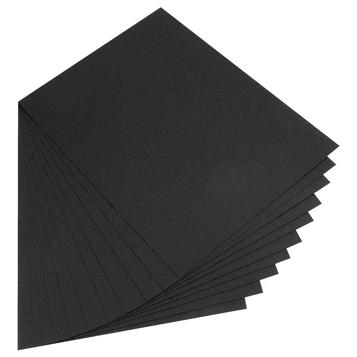 Papel Bond Negro Carta 110grs 100 Hojas 1