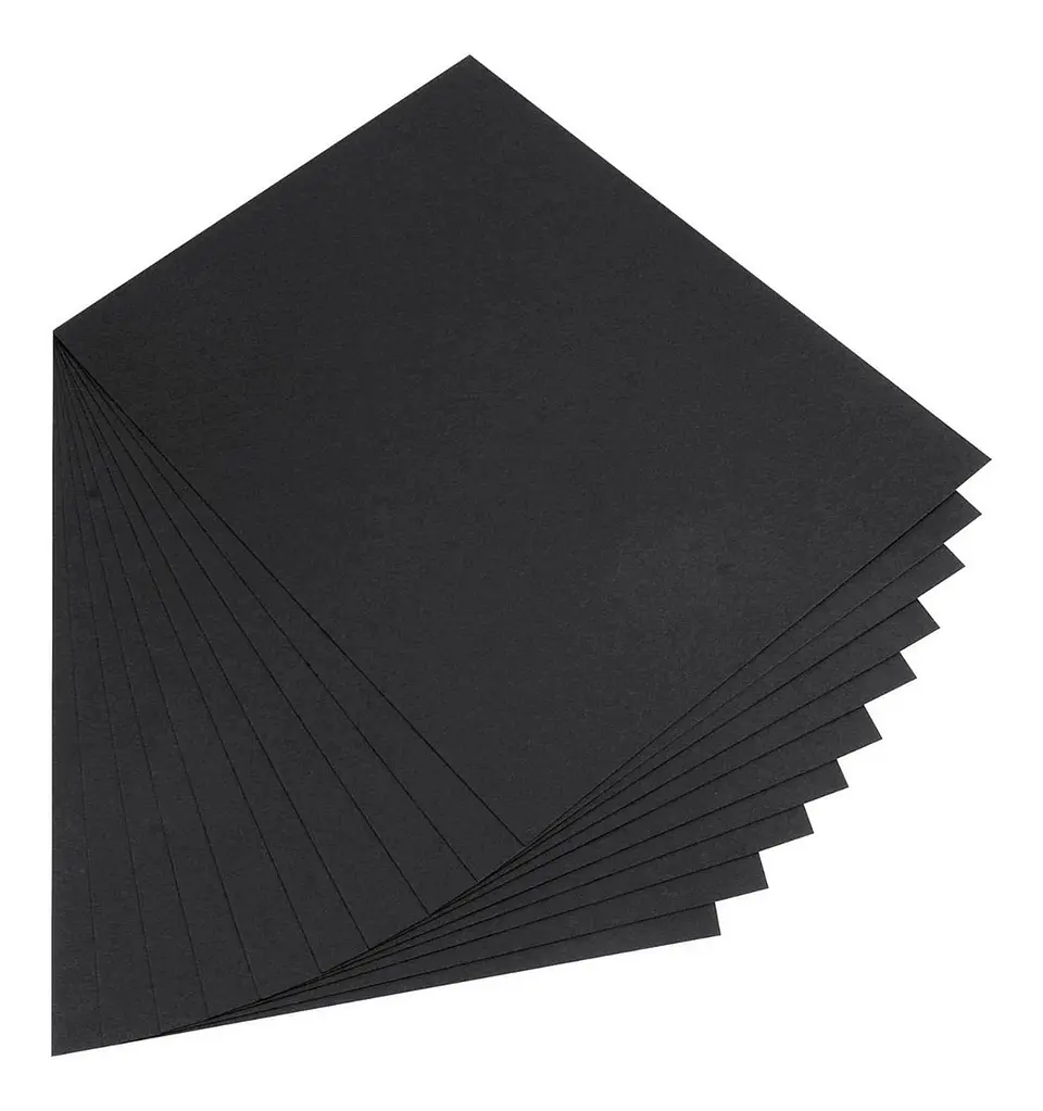 Papel Bond Negro Carta 110grs 100 Hojas 1