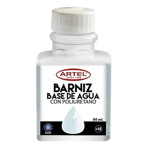Barniz Base De Agua, Frasco 80ml. Artel