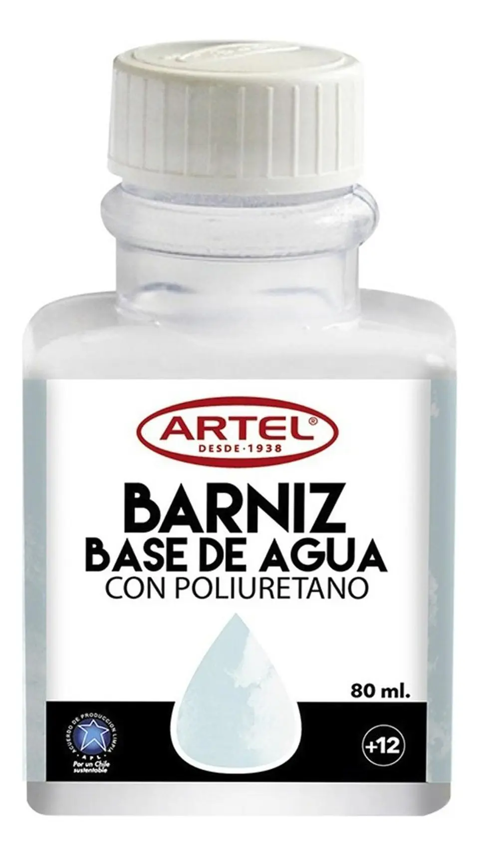 Barniz Base De Agua, Frasco 80ml. Artel 1