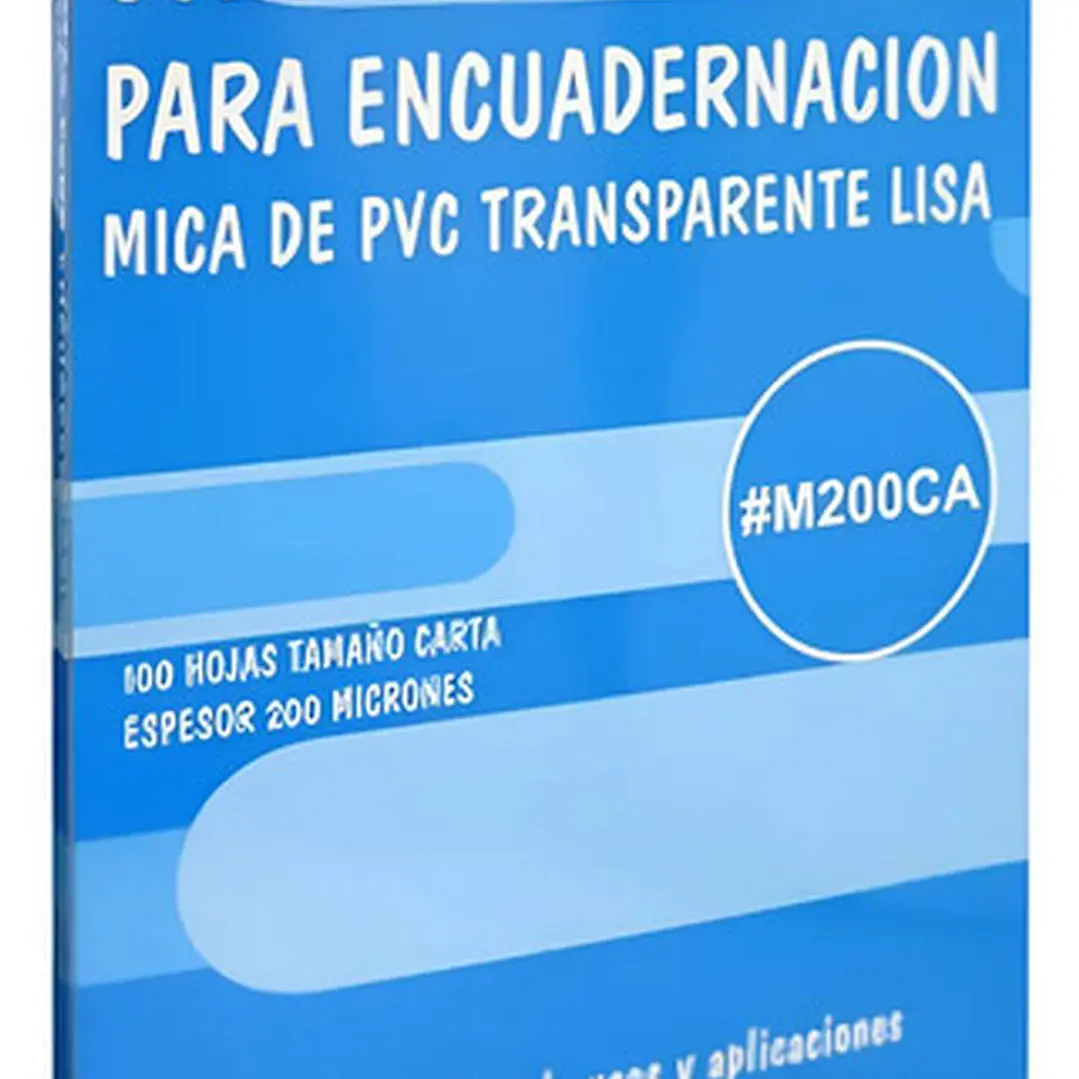 Mica Encuadernar Lisa Carta Natural, 100 Unid, 200mic. Hand 1