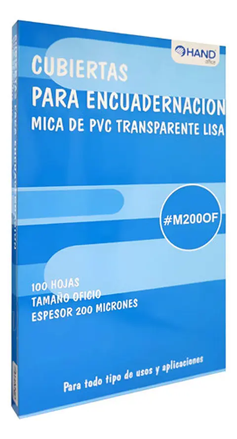 Mica Encuadernar Lisa Oficio Natural, 100 Un, 200mic. Hand