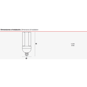 Ampolleta ROBLAN LED 54W 6500K E40 IP65