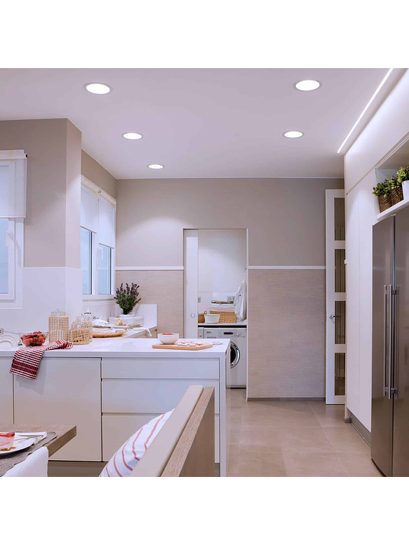 Panel LED Embutido Redondo 6W 6500K Aro Blanco 3