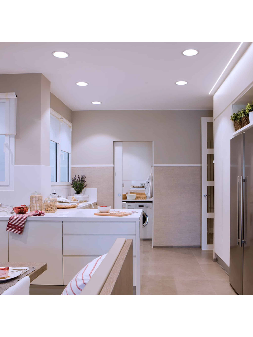 Panel LED Embutido Redondo 6W 6500K Aro Blanco 3