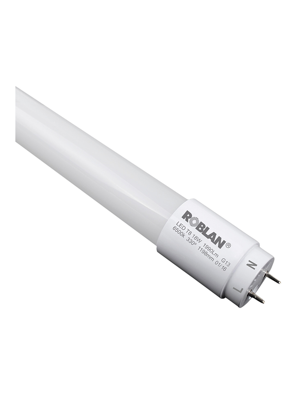 Tubo LED ROBLAN ANTI ESTALLIDO 1200mm 18W 1980LM 6500K 330º 1