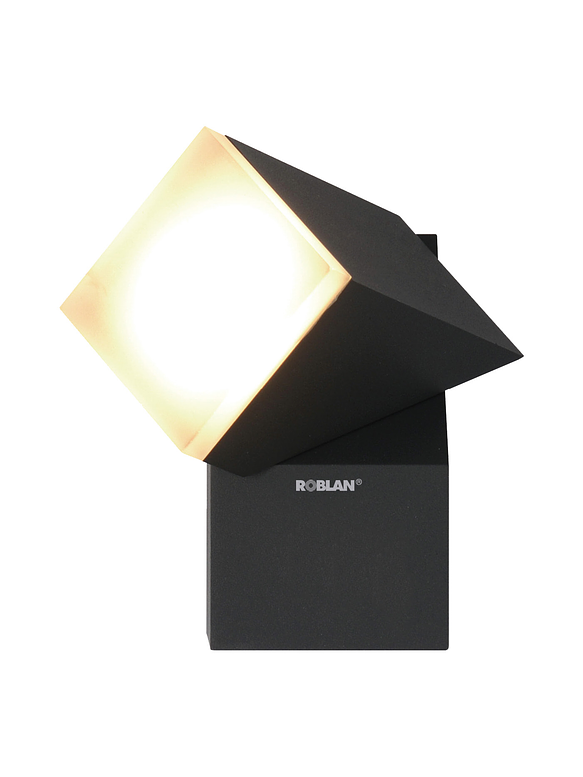 Aplique LED Exterior 1-Foco 8W Luz Cálida IP54 Gris Oscuro 1