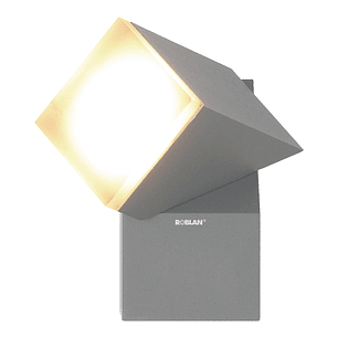 Aplique LED Exterior 1-Foco 8W 380lm 3000K IP54 Plata