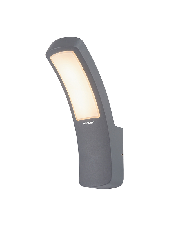 Aplique Exterior LED 12W Luz Cálida IP54 Gris Claro 1