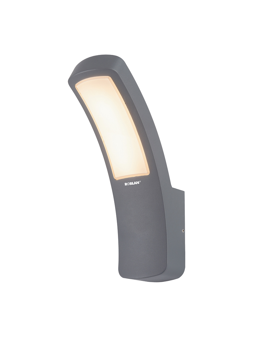 Aplique Exterior LED 12W Luz Cálida IP54 Gris Claro 1