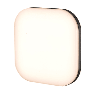 Plafón LED exterior Cuadrado 11W 3000K IP54 - Gris Oscuro  