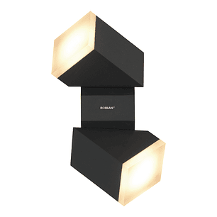 Aplique LED Exterior 2 Focos 12,5W 700lm 3000K IP54 Gris Oscuro