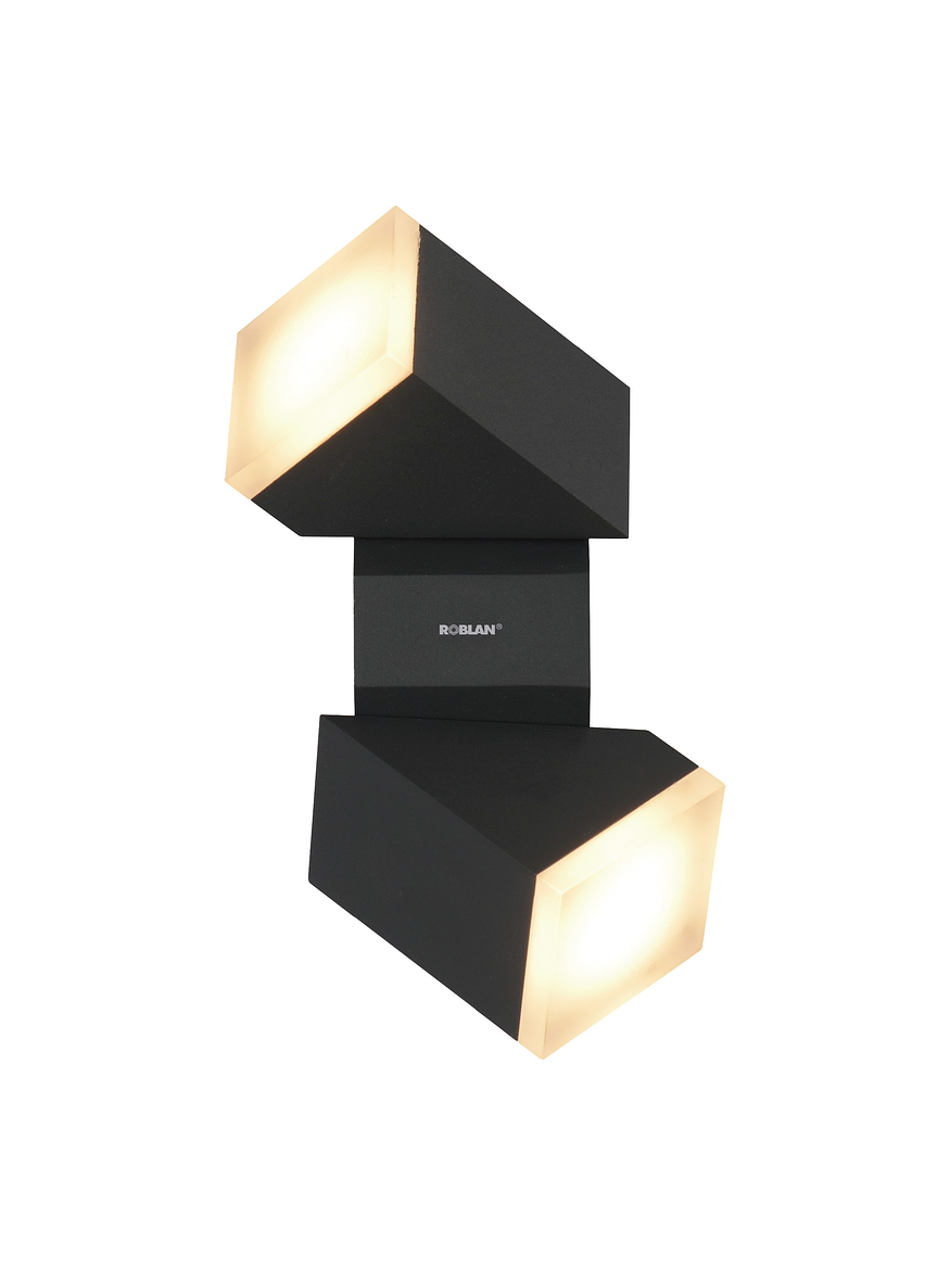 Aplique LED Exterior Bifocal 12,5W Luz Cálida IP54 Gris Oscuro 3