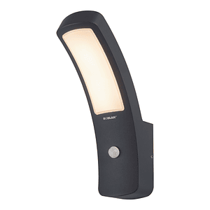 Aplique LED con Sensor Exterior 12,5W Luz Cálida IP54 Gris Oscuro