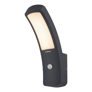 Aplique LED c/Sensor exterior 12,5W  3000K IP54 Gris Oscuro