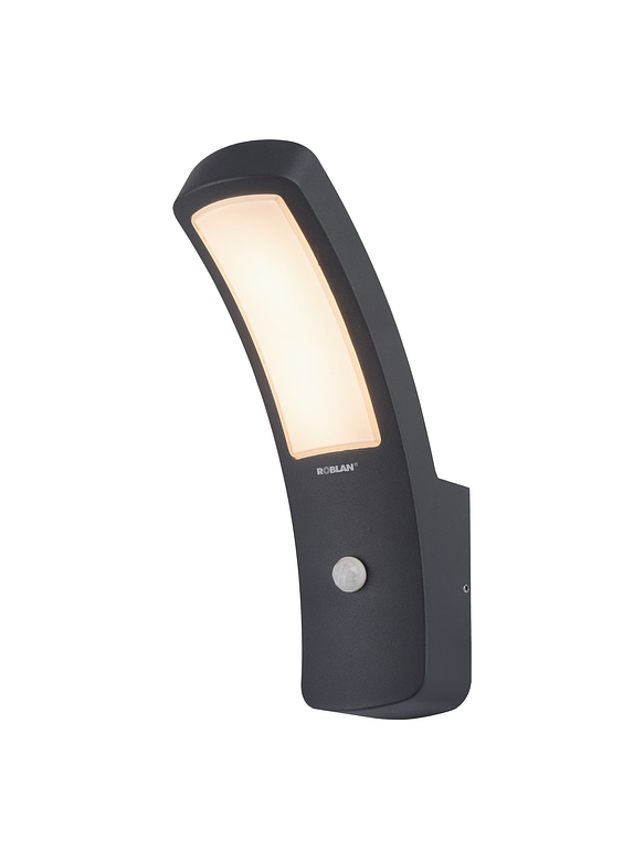 Aplique LED con Sensor Exterior 12,5W Luz Cálida IP54 Gris Oscuro 1