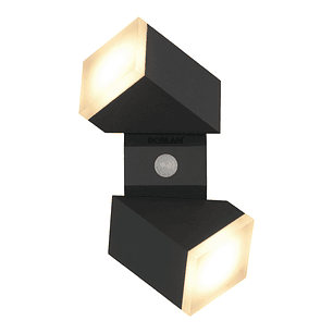 Aplique Bifocal ZOA LED 12W 3000W con Sensor IP54 Gris Oscuro